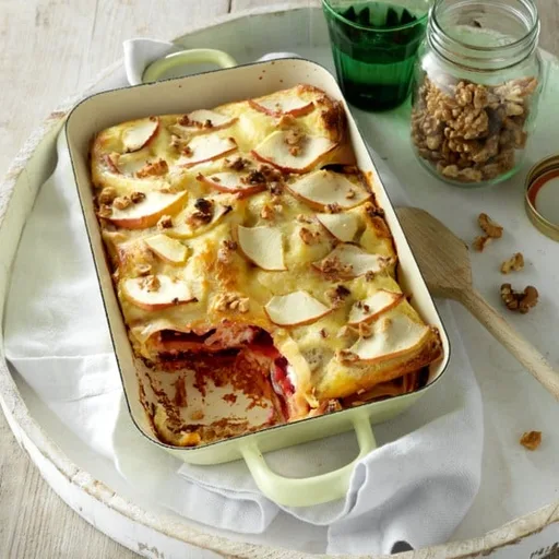 Bietenlasagne met appel en geitenkaas