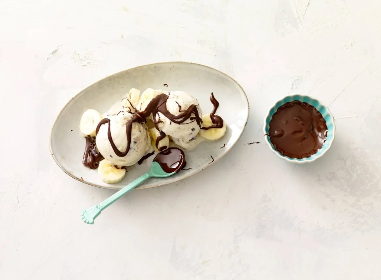 Ben & Jerry’s met banaan en chocoladesaus