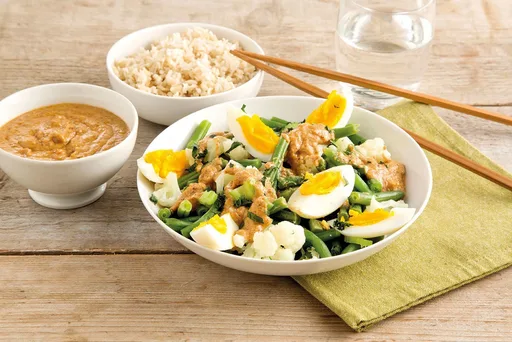 Basmati rijst met gado-gado