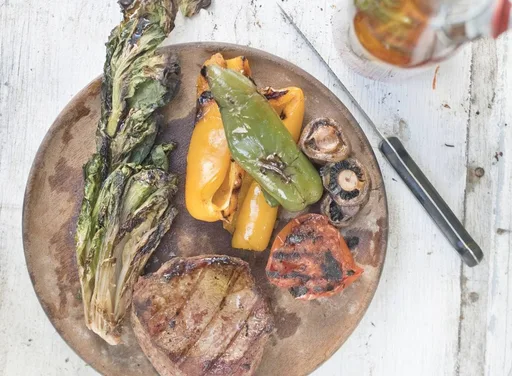 Biefstuk met gegrilde groenten