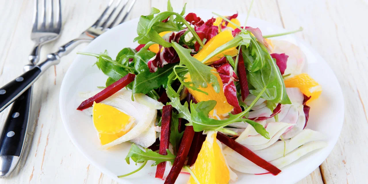 Bietensalade met venkel en yoghurtdressing