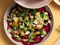 Bietencarpaccio met peer en noten