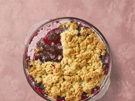 Blauwe bessencrumble