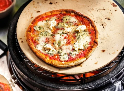 Bbq-pizza ai quattro formaggi van bierdeeg