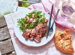 Biefstuk met balsamicojus en verse vijgen