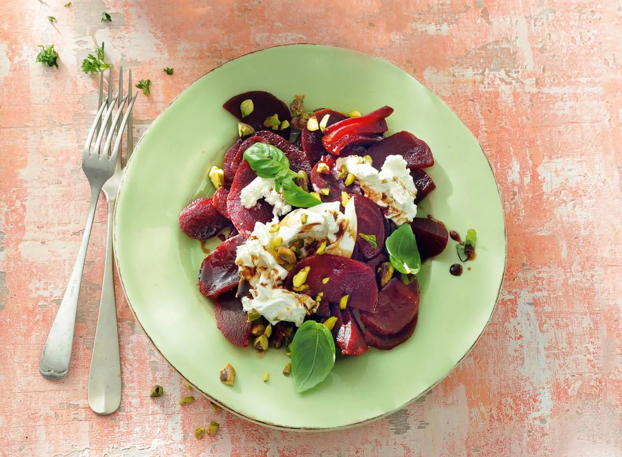 Biet met balsamico & basilicum