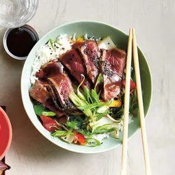 Biefstuk teriyaki met wokgroenten