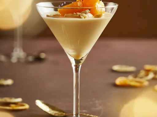 Bavarois van mandarijn met in wijn gemarineerd fruit